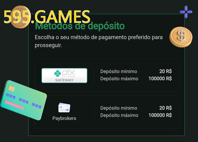 O cassino 595.GAMESbet oferece uma grande variedade de métodos de pagamento