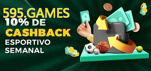 10% de bônus de cashback na 595.GAMES